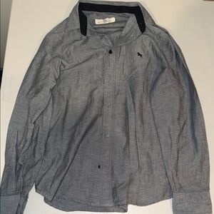 Gray Button Down Kids Shirt